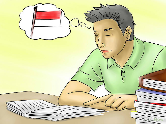 Ilustrasi: Belajar bahasa Indonesia (Gambar: wikihow.com)