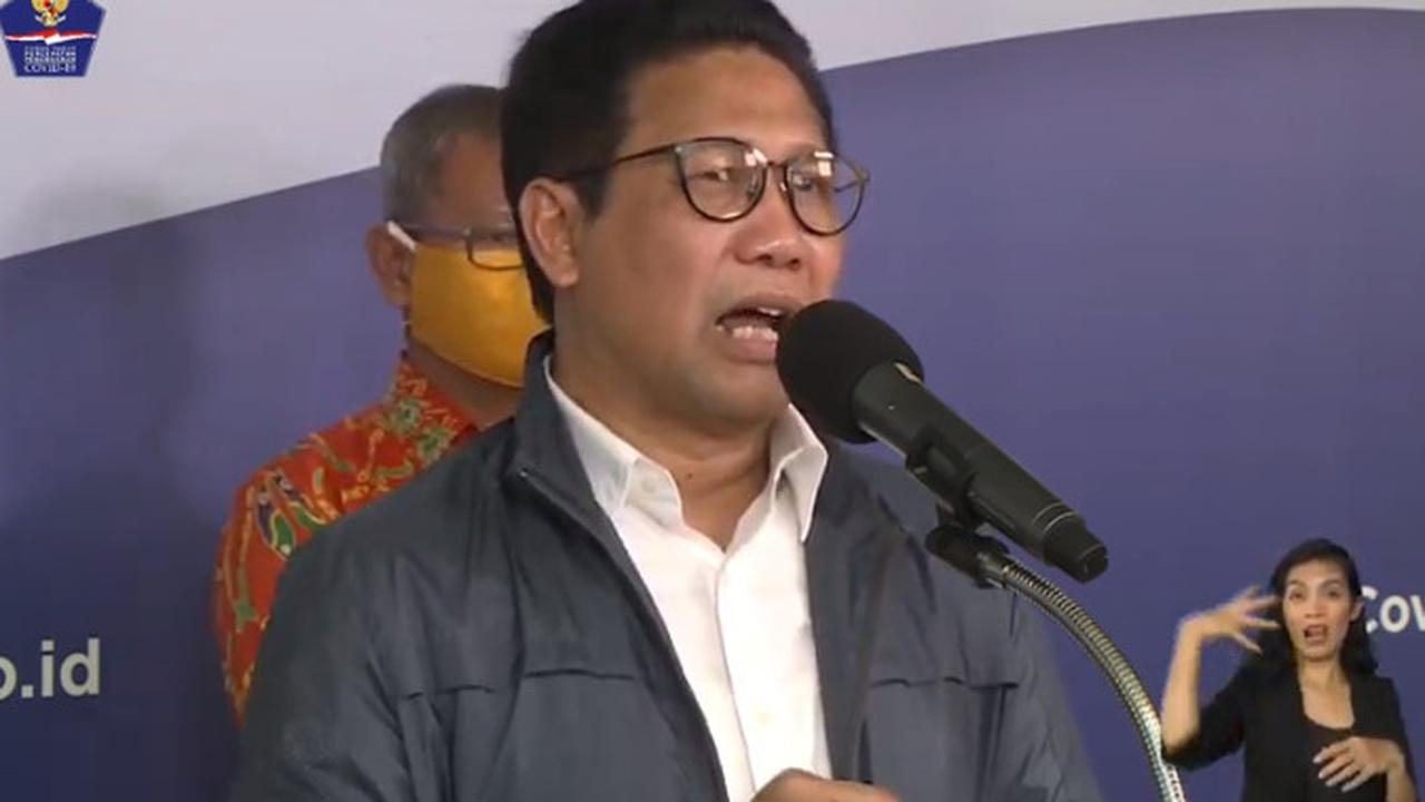 Menteri Desa Abdul Halim Iskandar dalam jumpa pers di Media Center Gugus Tugas Percepatan Penanganan Covid-19 di Jakarta, Minggu (19/4/2020) Foto: Liputan6.com