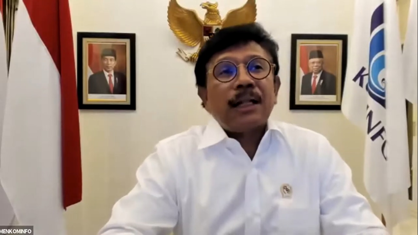 Johnny G Plate dalam peluncuran layanan Sejiwa
