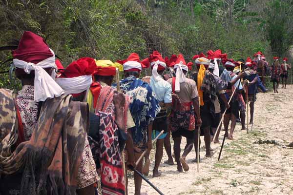 Orang Marapu yang selalu hidup harmonis dengan alam dan bertahan hidup dengan hasil alam, baik dari hutan maupun dari laut | Google Image/bali.bisnis.com