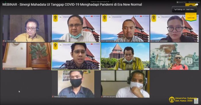Webinar Mahadata UI Covid-19. Foto: UI