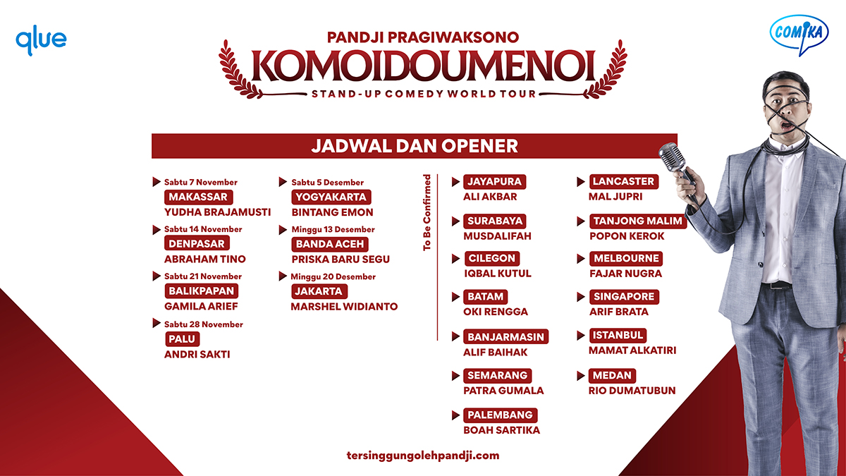 Komoidoumenoi stand-up comedy world tour