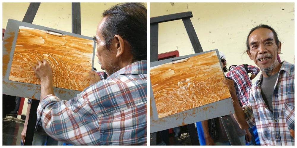 Zaenal beda mendemo lukis lempung