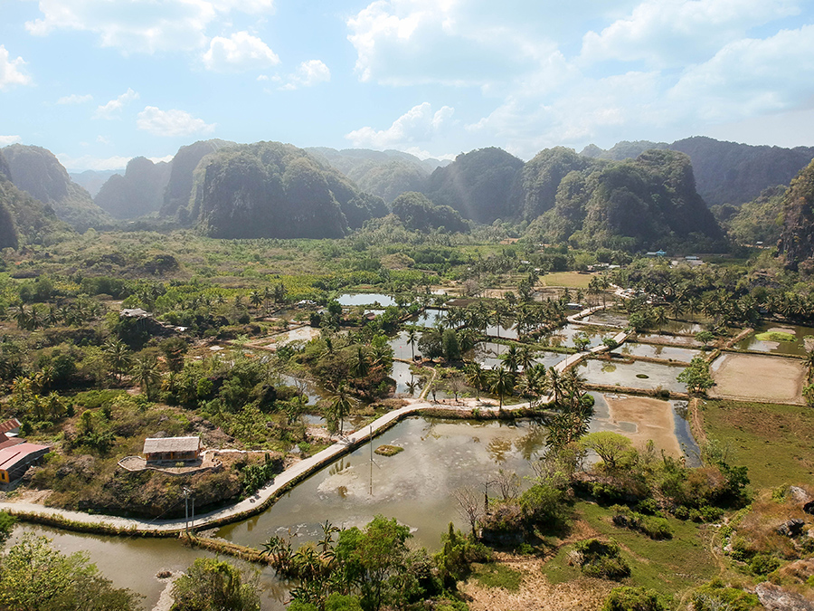 Pemandangan Kampung Berua dari udara | Foto: Lola Karlina