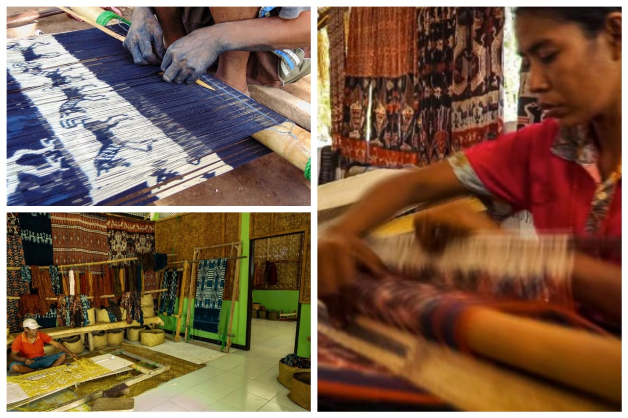 Proses tenun ikat Sumba