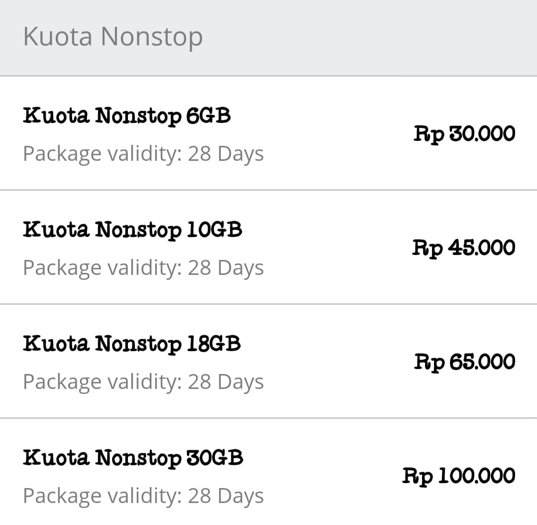 paket kuota nonstop smartfren