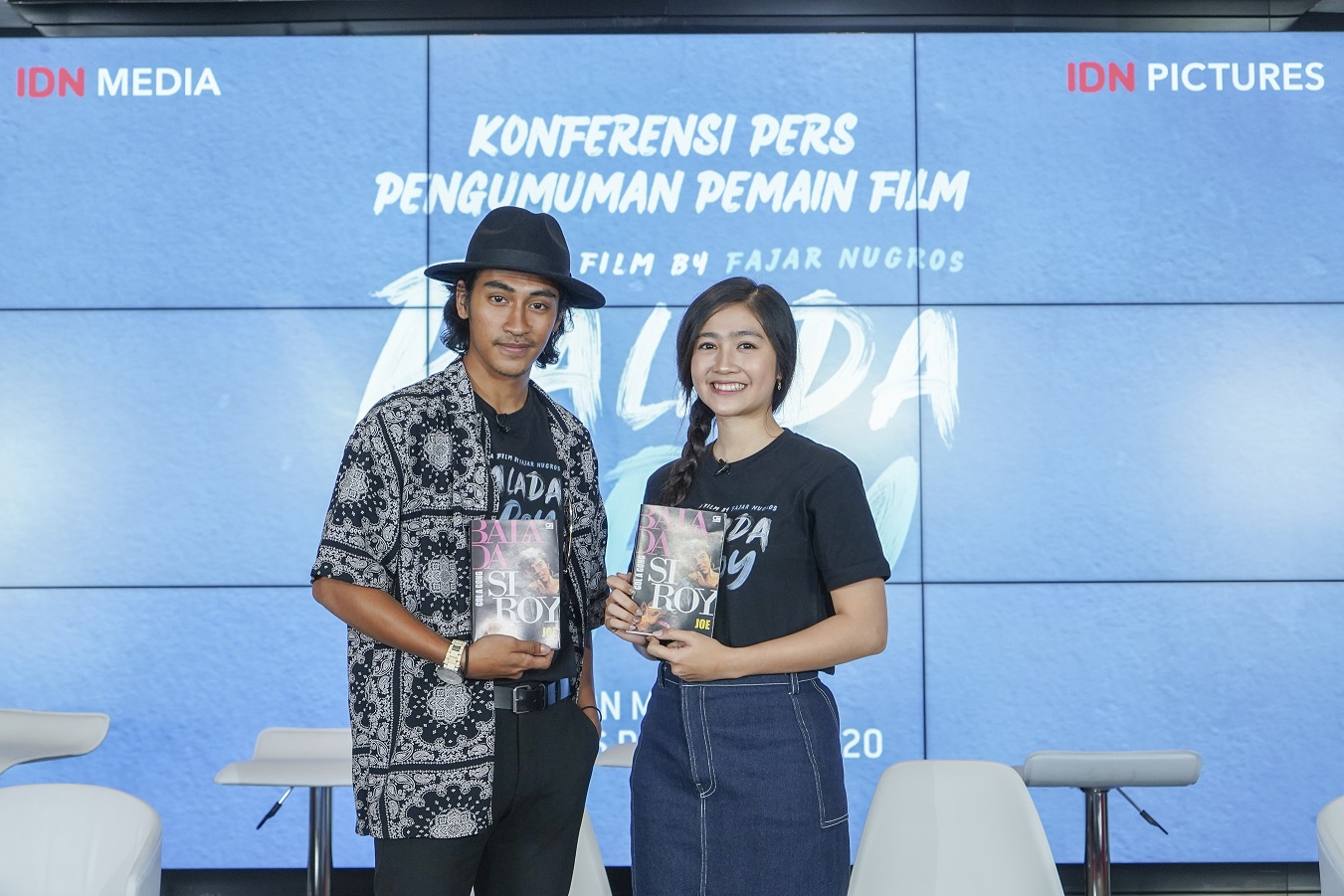 Abidzar dan Feby selaku pemain film Balada Si Roy | Foto: Dokumentasi IDN Media
