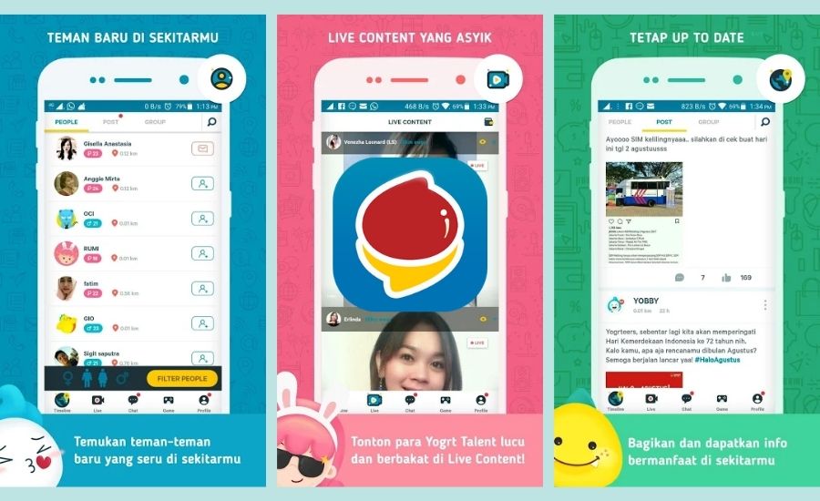 Yogrt adalah aplikasi sosial media terbaru Indonesia