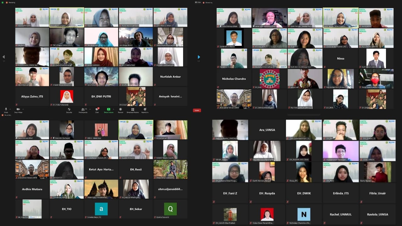 Gambar 2 : Peserta Webinar Series Earth Heroes 6.0 Januari 2021