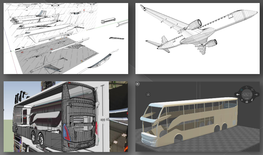 desain 3D Sebelum dicetak oleh mesin