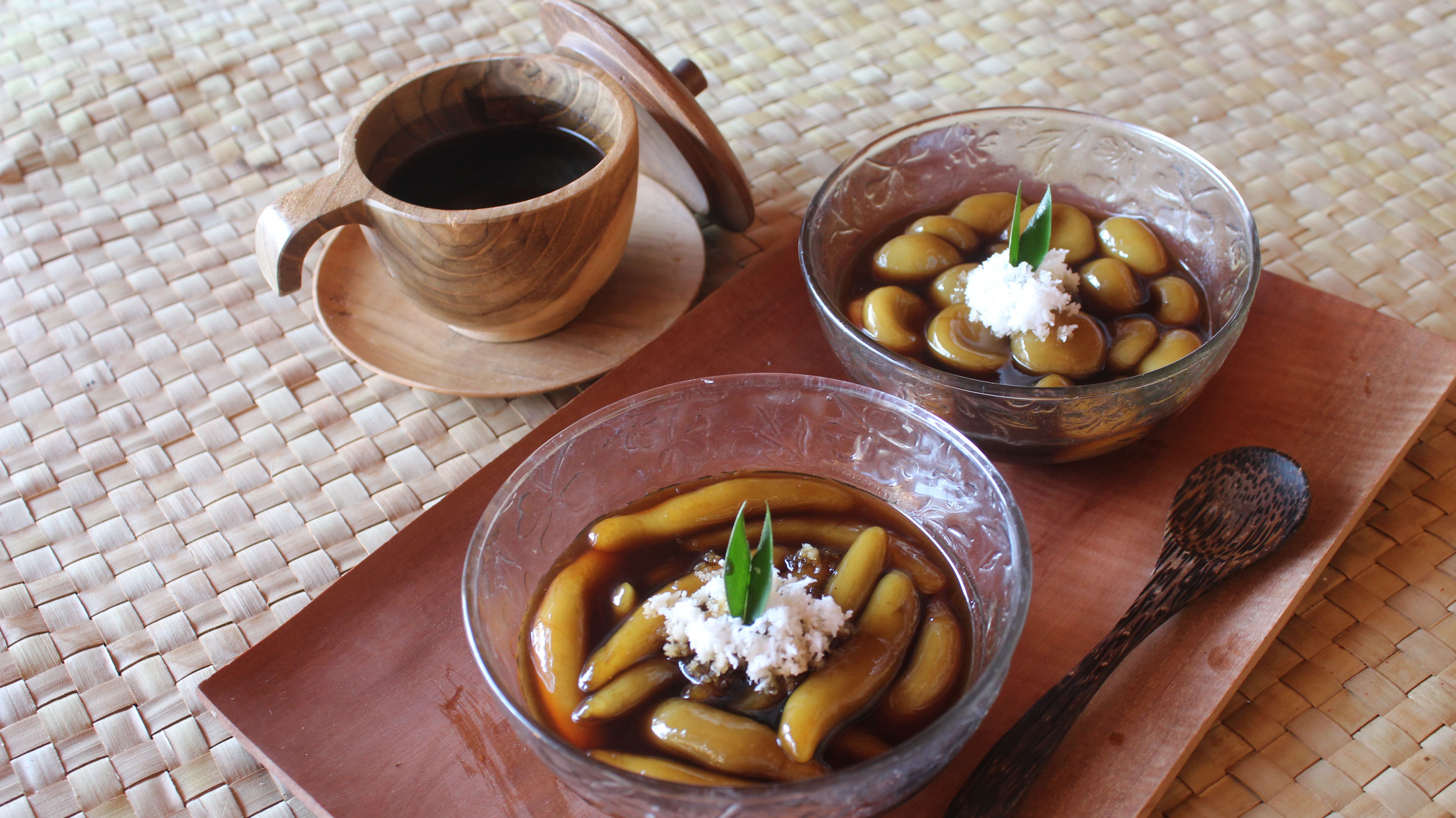 Sajian Batun Bedil Dengan Kopi.
