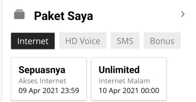 paket internet tengah malam