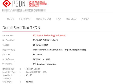 TKDN Mi 11