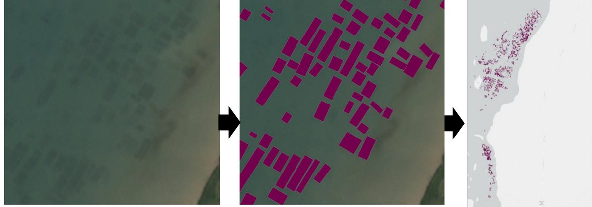 Mengubah citra satelit menjadi peta budi daya rumput laut | Riset The Conversation