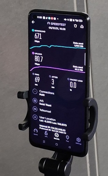 Hasil uji konektivitas 5G Telkomsel di Bandara Soekarno Hatta sebagai konektivitas tertinggi