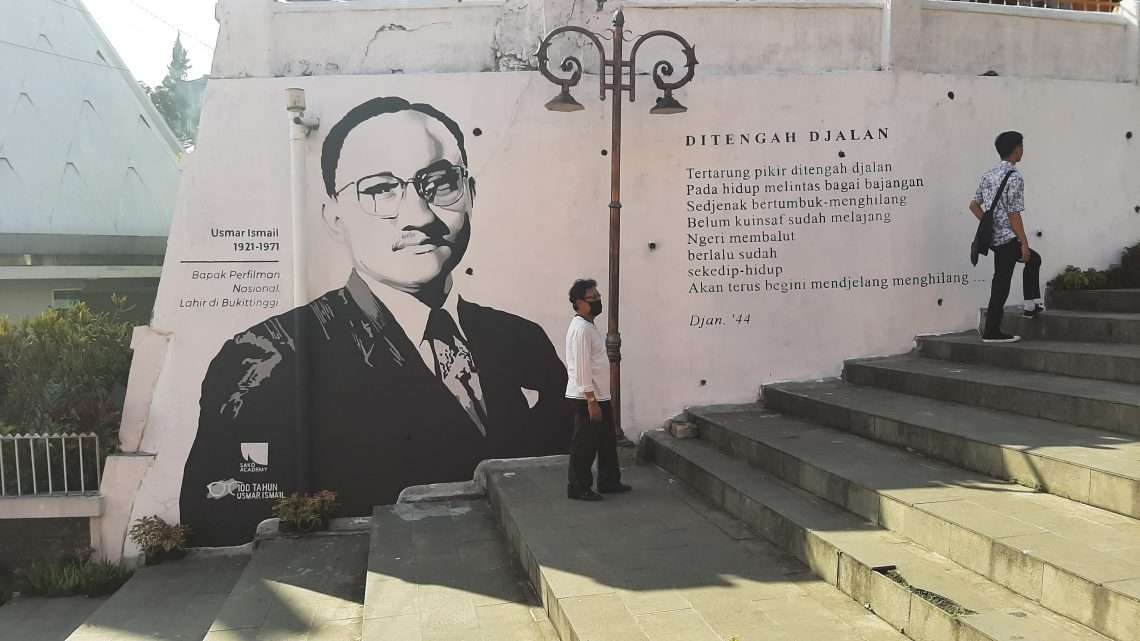 Mural 100 Tahun Usmar Ismail di Bukittinggi