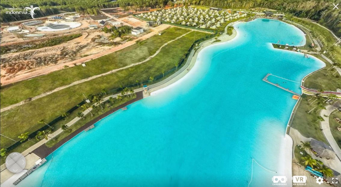 Treasure Bay Lagoon di BIntan, dapat dinikmati dalam virtual tour pada situs