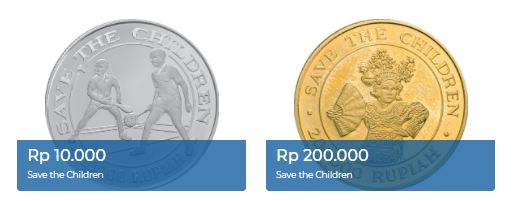 uang logam edisi khusus Save the Children
