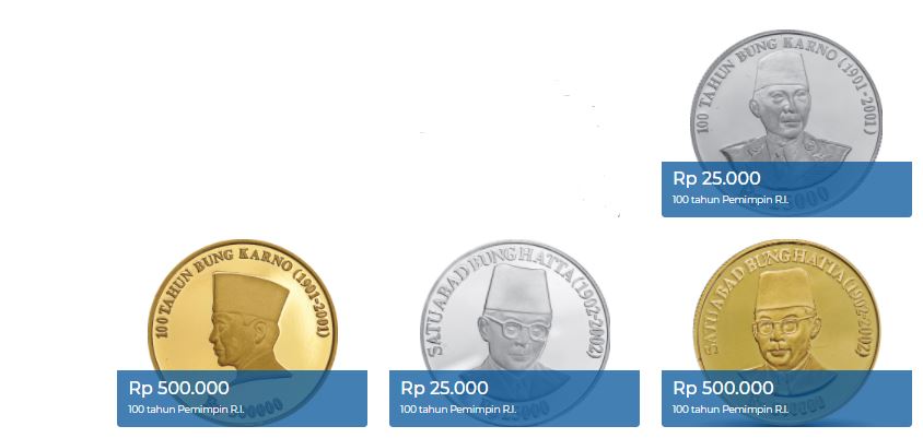 uang logam khusus edisi 100 tahun Pemimpin RI