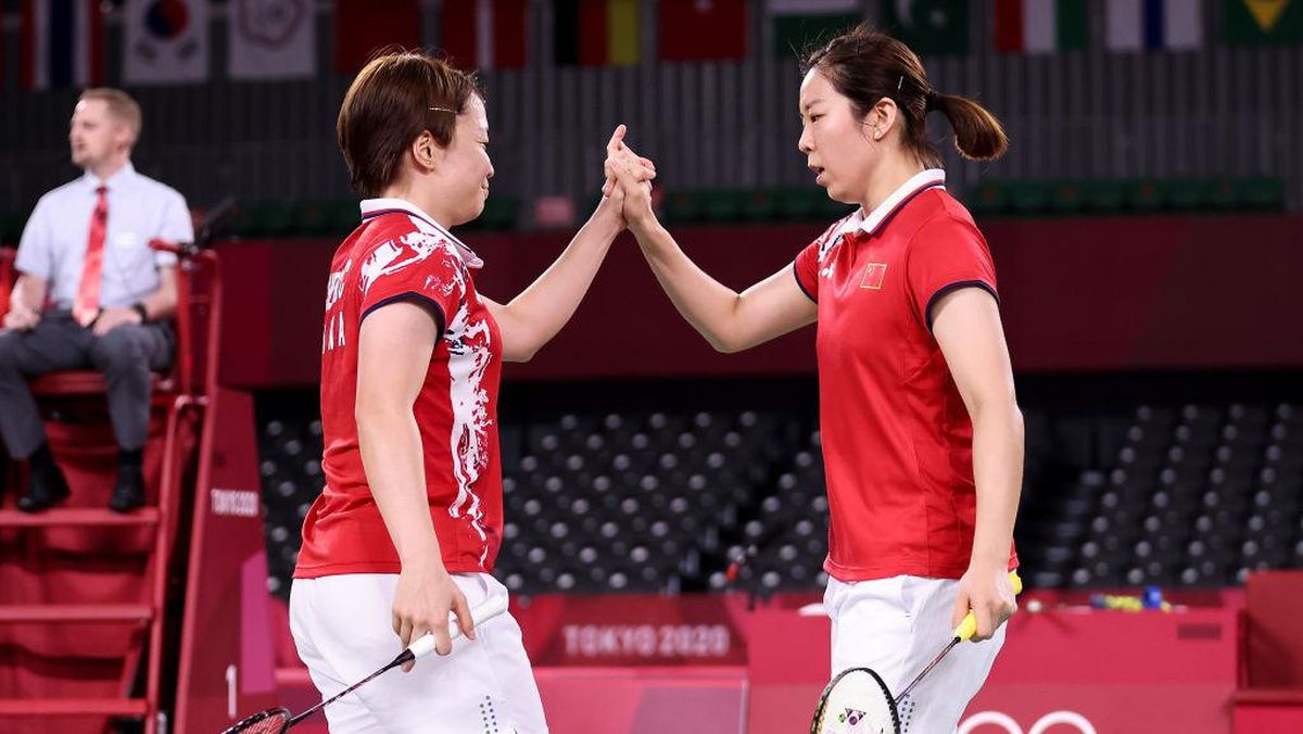 Pasangan China, Chen Qing Chen/Jia Yifan akan menjadi lawan Greysia/Apriyani di babak final ganda putri Olimpiade Tokyo 2020 | Foto: Getty Image