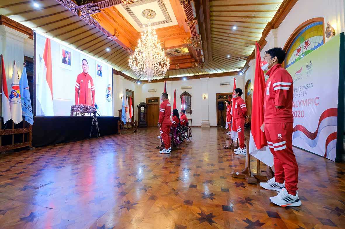 Pelepasan kontingen Paralimpiade Indonesia oleh Menpora secara virtual