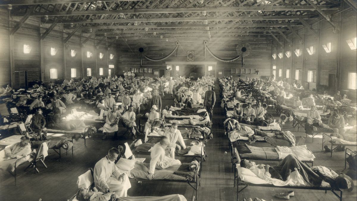 Gambaran Flu Spanyol yang saat ini dikenal sebagai Influenza