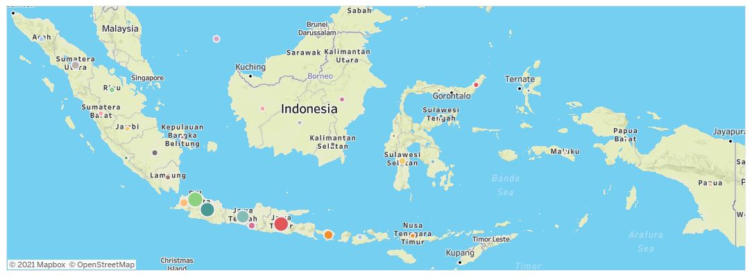 Peta penyebaran vaksinasi Covid-19 di Indonesia