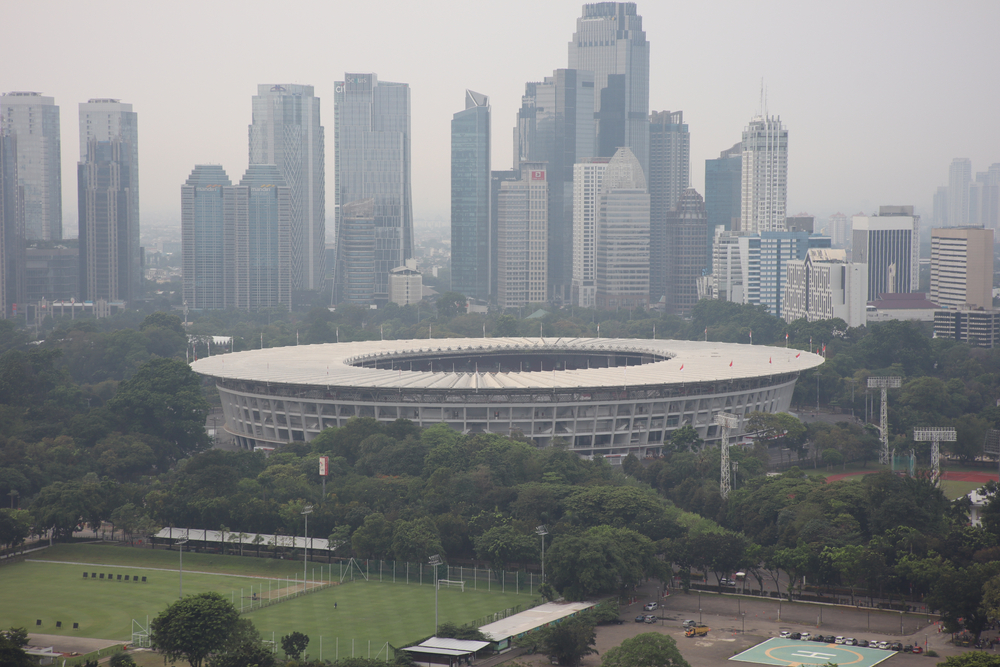 Jakarta yang ditutupi kabut polusi