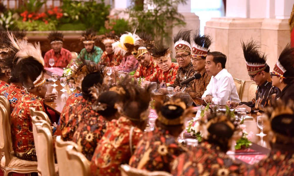 Pertemuan Presiden dengan masyarakat Papua di tahun 2019