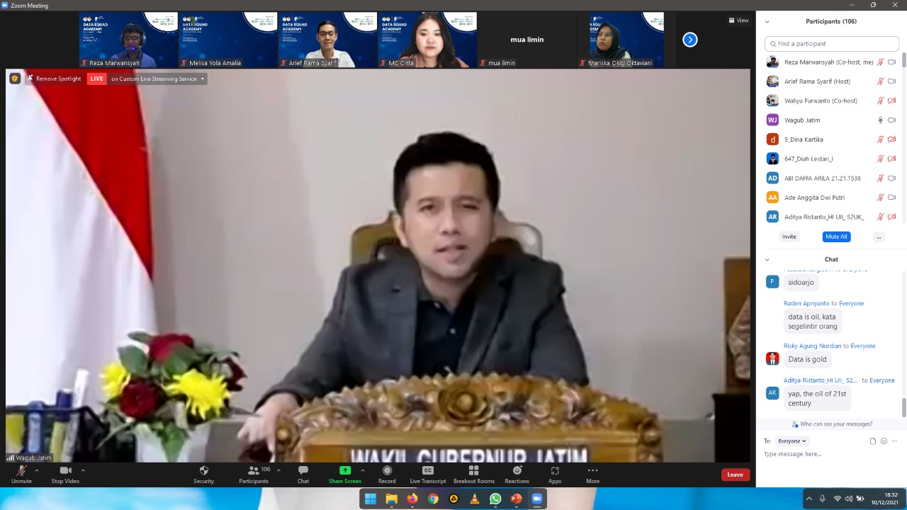 Opening Data Squad Academy bersama Wakil Gubernur Jawa Timur, Emil Elestianto Dardak | YouTube Open Source Community Foundation