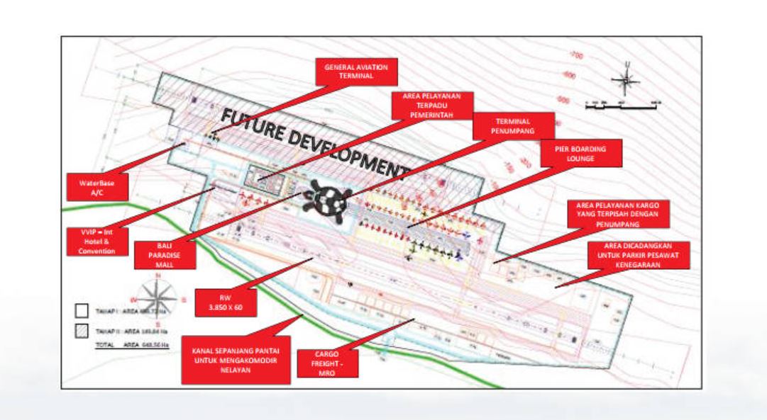 Skema desain Bandara Bali Utara