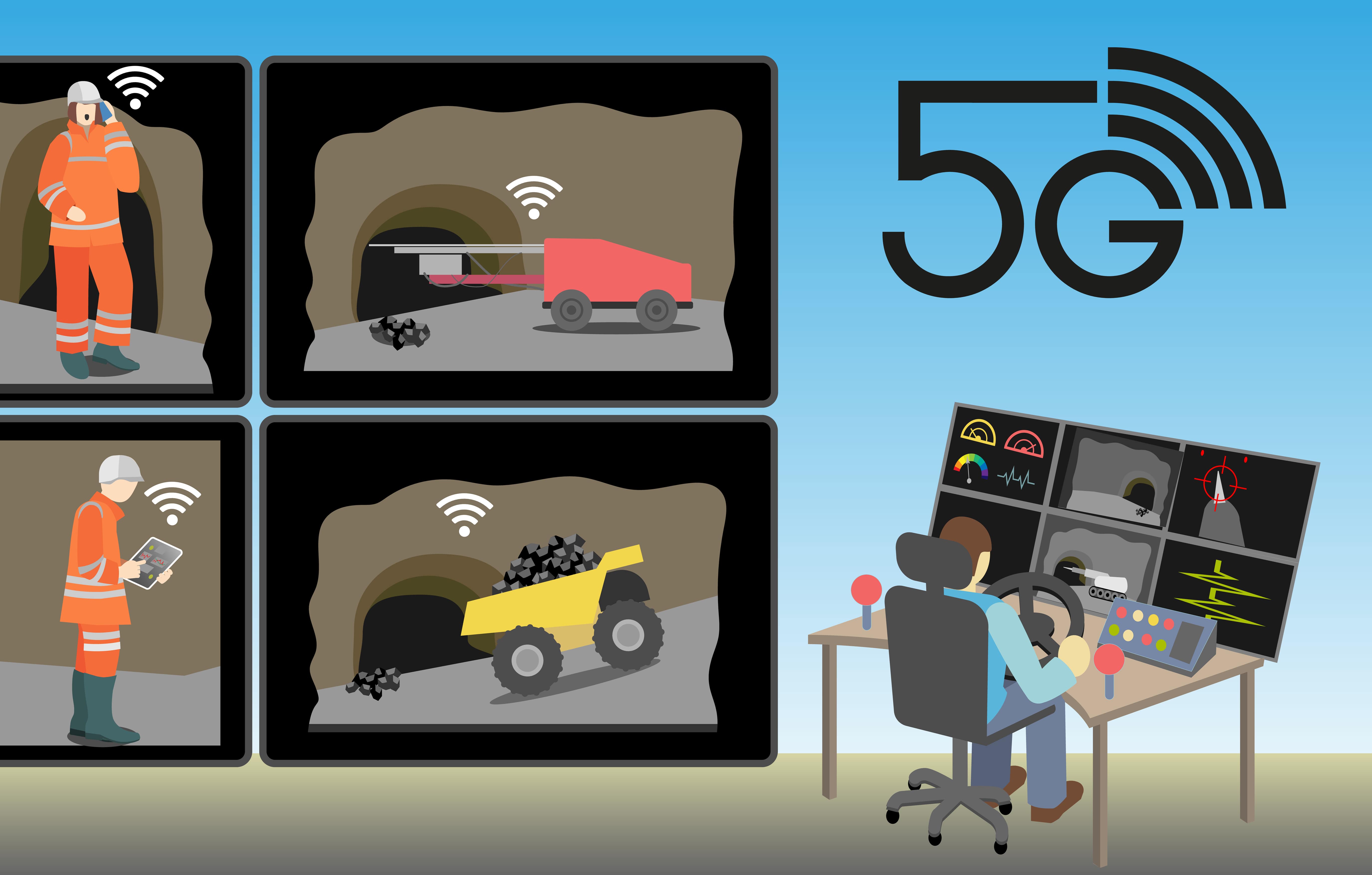 Ilustrasi 5G mining