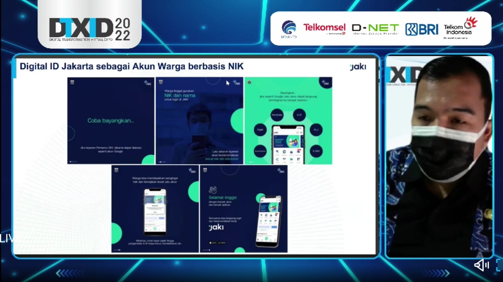 Tampilan aplikasi JAKI yang menggunakan sistem single sign-on berbasis NIK © DTXID 2022