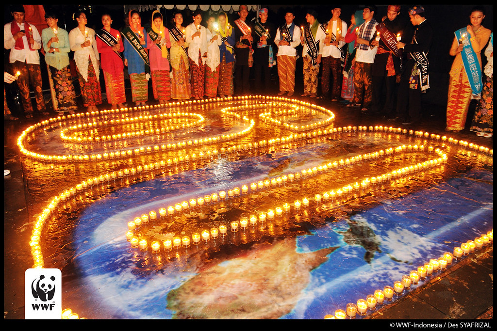earth hour tahun 2010 di Monas