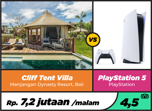 Infografis Harga Cliff Tent Villa Menjangan Dynasty Resort Bali | Rutenesia