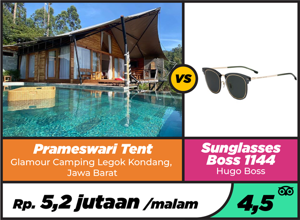Infografis Harga Prameswari Tent Glamour Camping Legok Kondang, Jawa Barat | Rutenesia