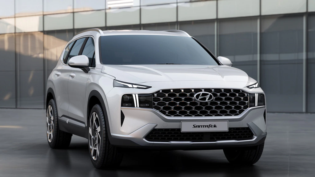 Santa Fe facelift. Lihat headlightnya