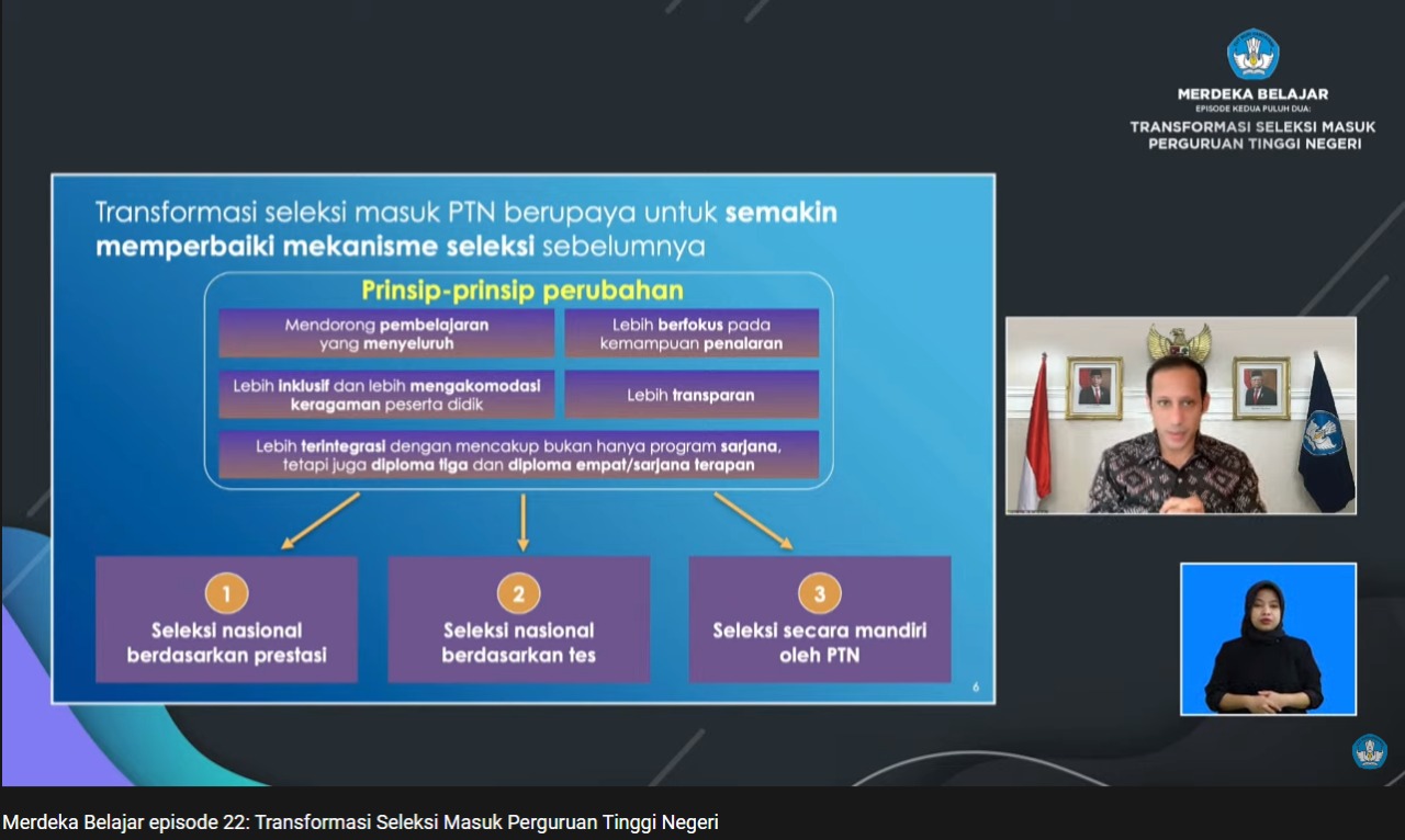 Perubahan proses seleksi perguruan tinggi negeri | Dok. Kemdikbudristek