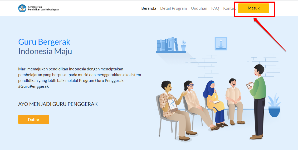 Cara Akses Portal Khusus Guru Laman SIMPKB Guru Penggerak Kemendikbud