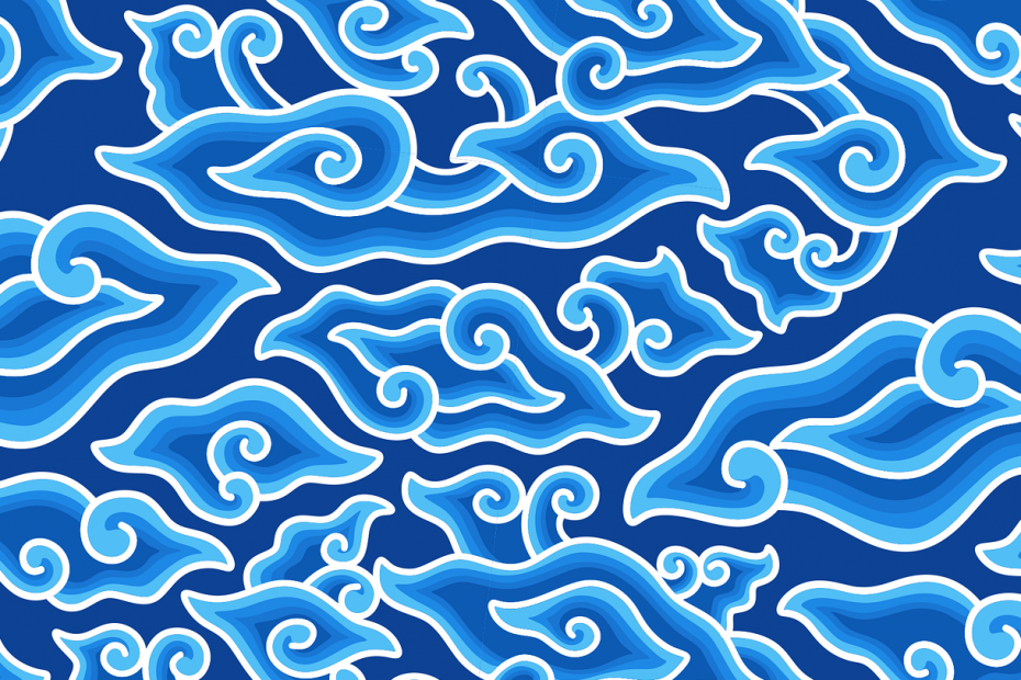 Motif Batik Mega Mendung khas Cirebon salah satu batik terkenal dan terindah di Indonesia