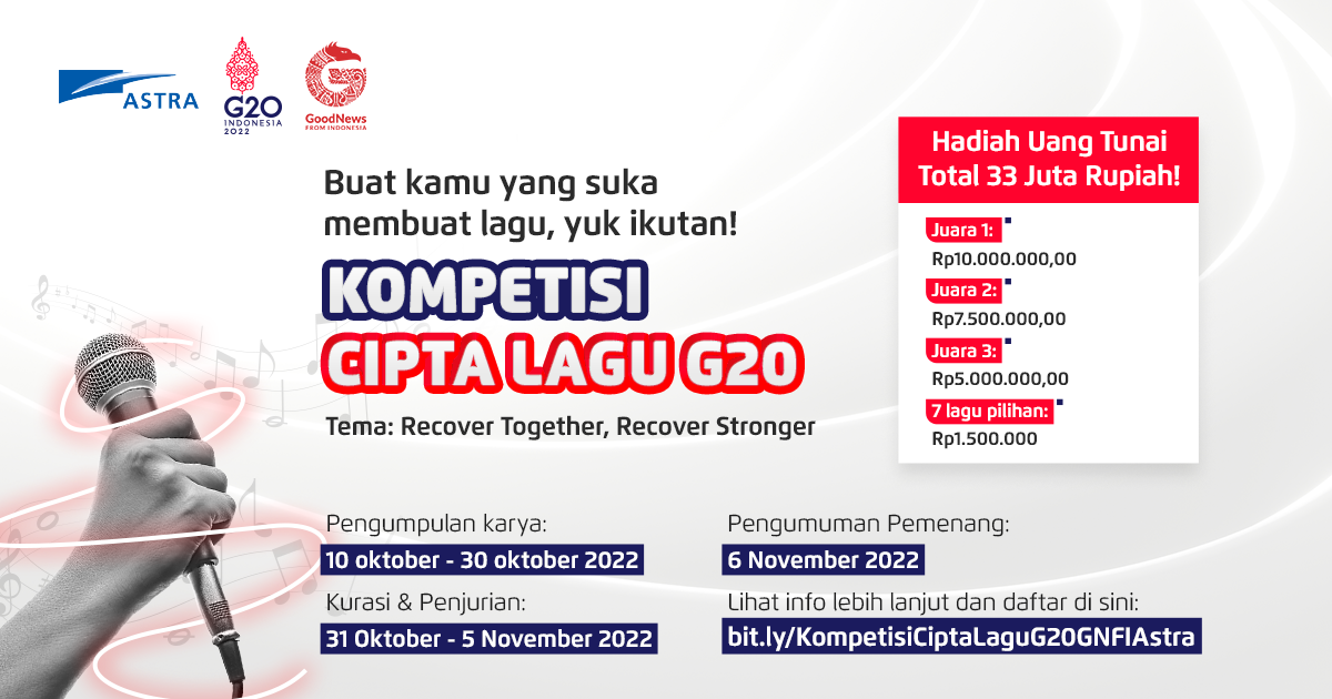 Kompetisi Cipta Lagu G20 | Foto: Astra dan GNFI