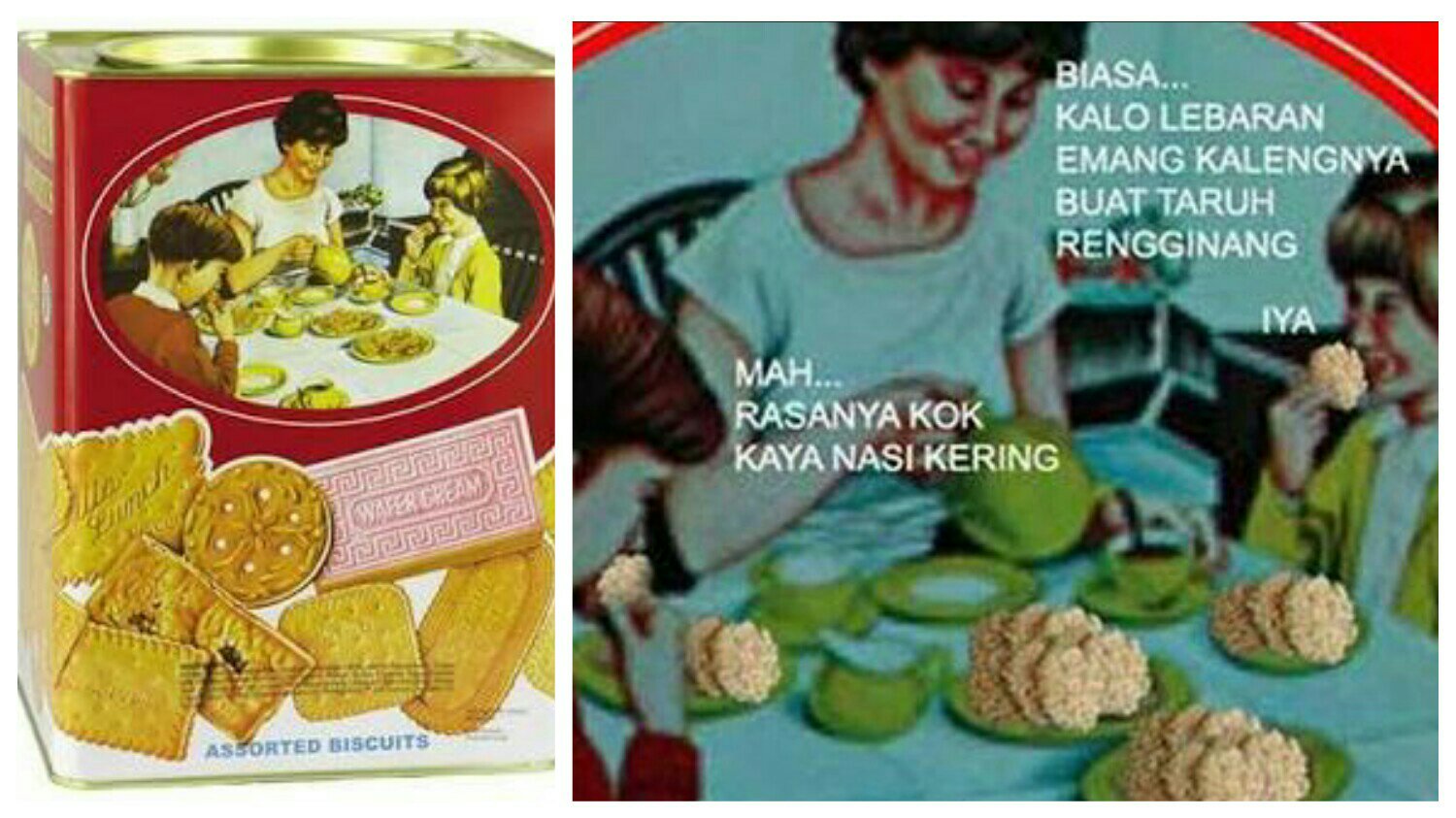 Salah satu meme Rengginang yang selalu dihubungkan dengan Toples Khonguan (foto: dictio.id)