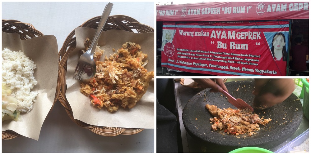 makanan khas Jogja ayam geprek bu rum