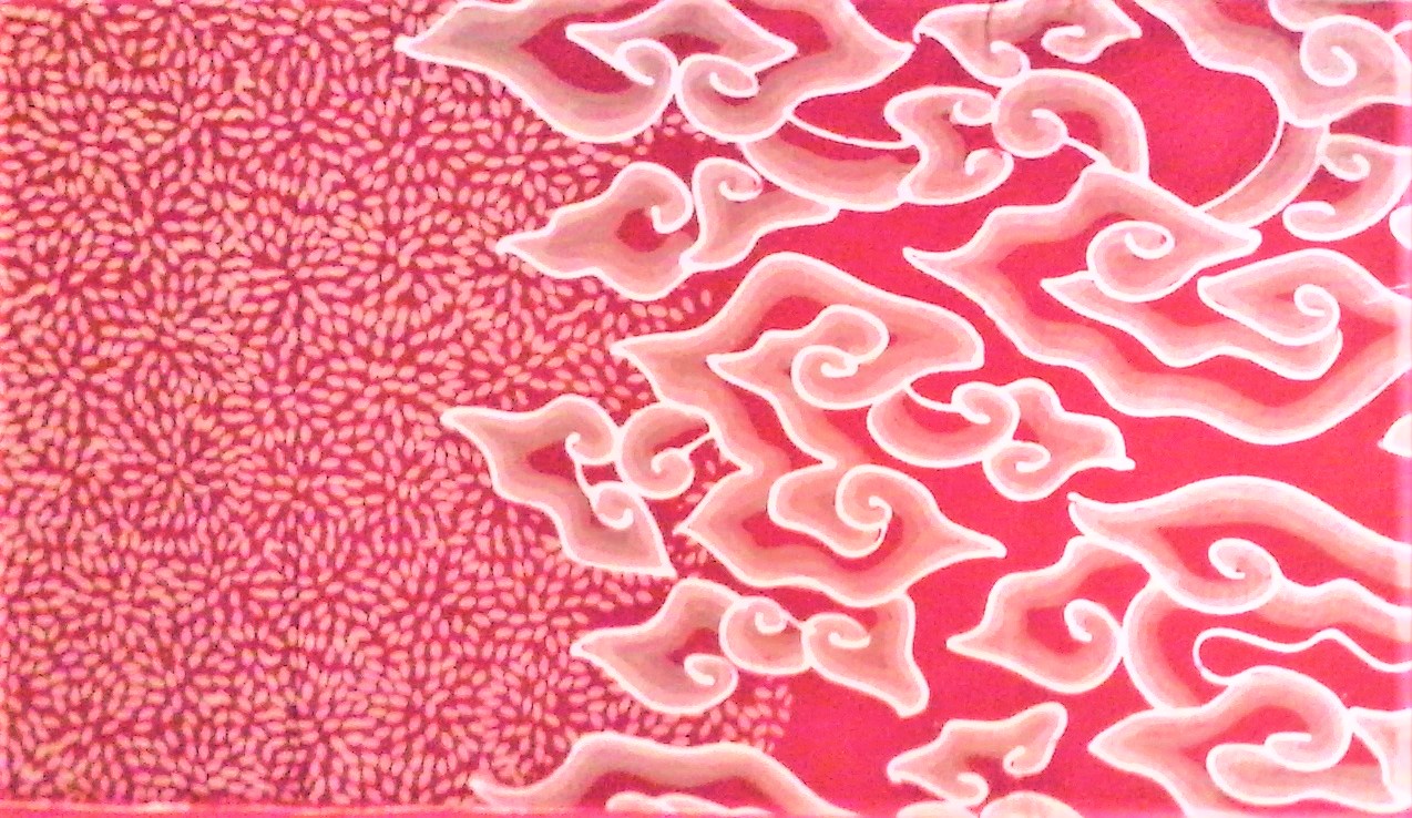 motif batik cirebon mega mendung beras tumpah