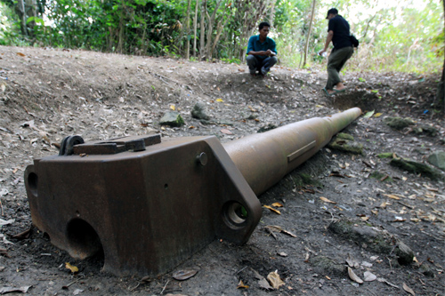meriam jepang pulau berhala jambi