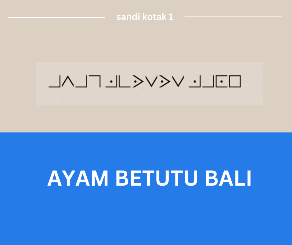 contoh dan cara menulis sandi kotak 1