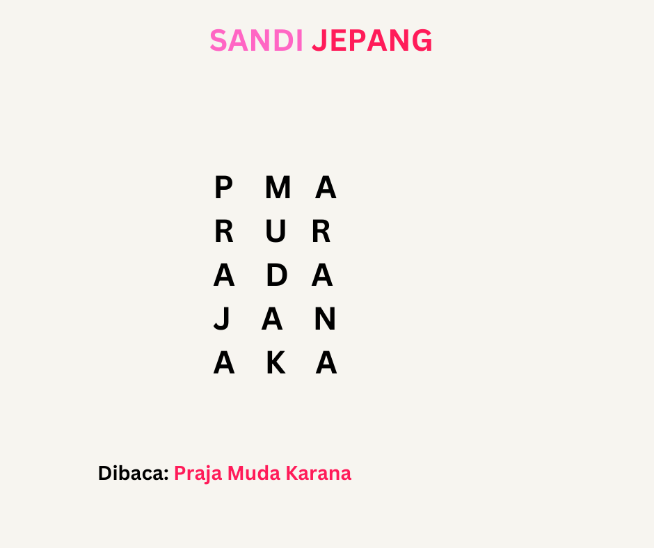 Jenis Sandi Pramuka -sandi jepang