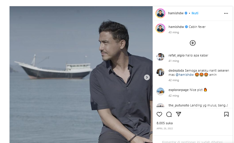 Hamish Daud, salah satu selebriti yang turut mendirikan gerakan pecinta lingkungan | Sumber: Instagram @hamishdw