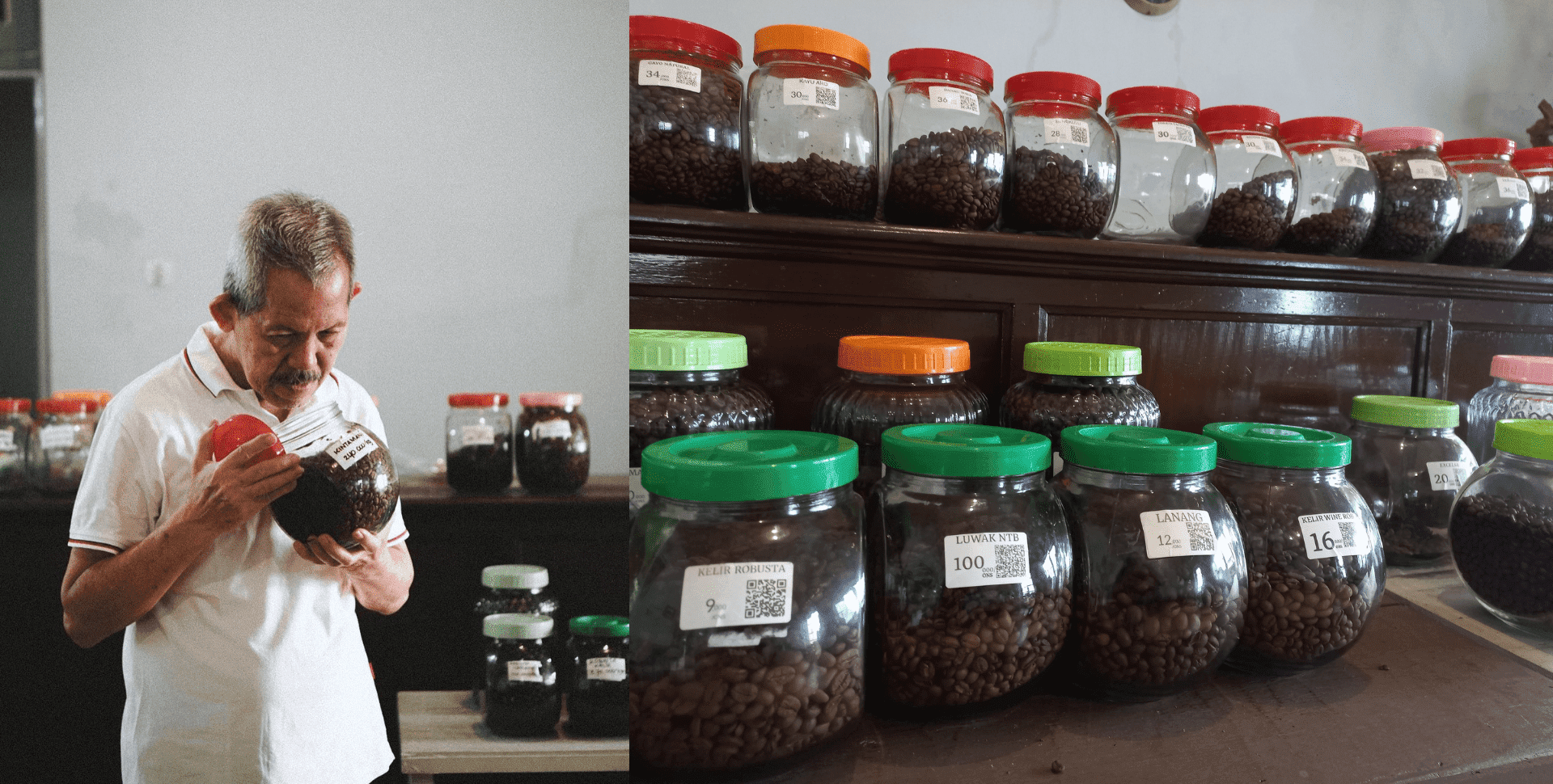 Pak Bas dan kopi dari seantero negeri (Sumber: instagram @dharmaboutiqueroastery | dokumen pribadi)