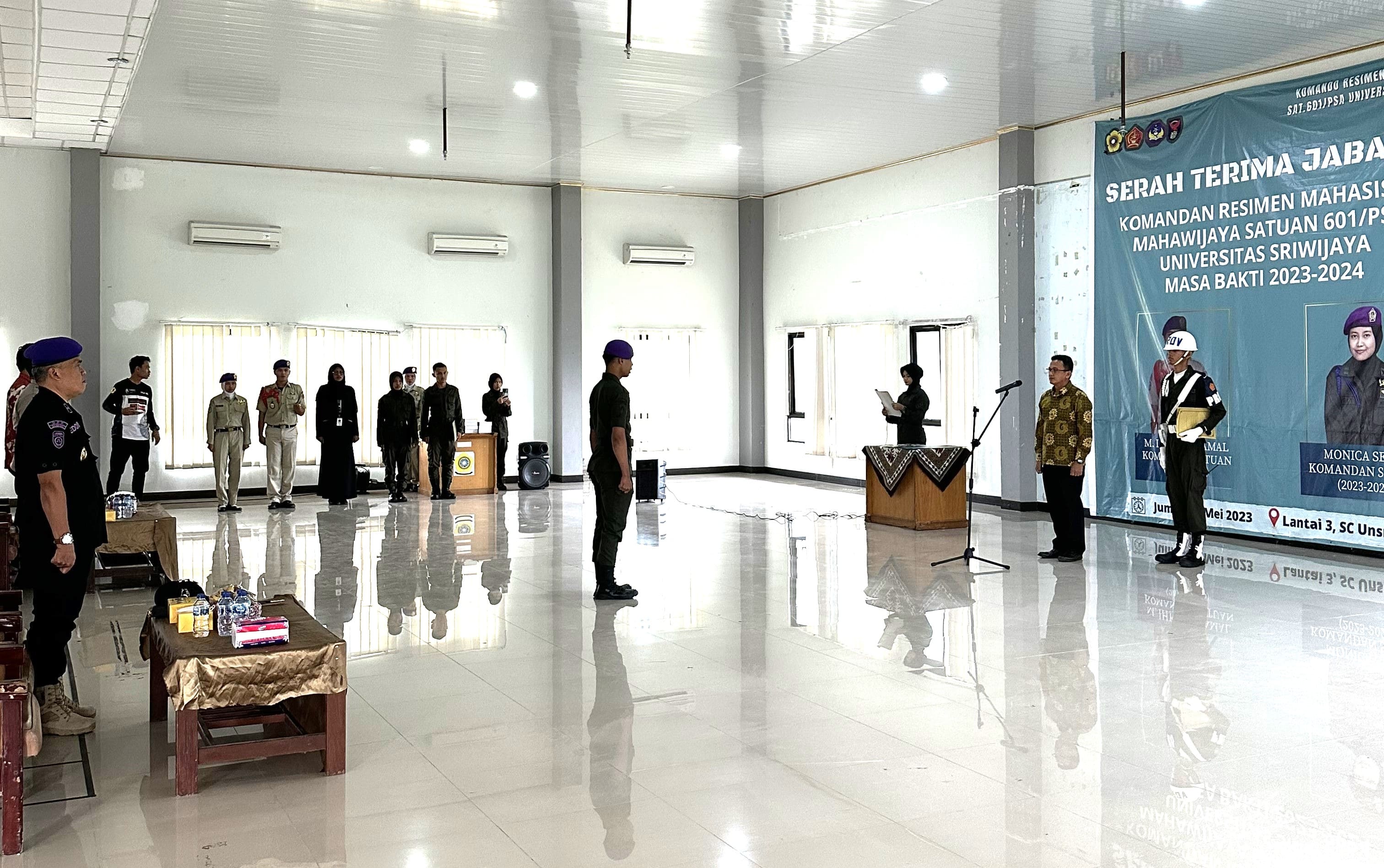 Proses Pelantikan UKM AIESEC in Unsri di Gedung Student Center Universitas Sriwijaya Kampus Indralaya